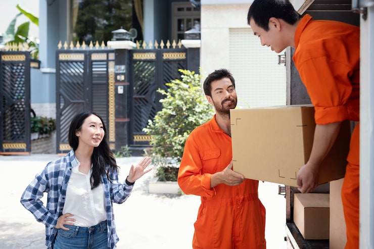 Professional affordable removalists Melbourne carrying moving boxes